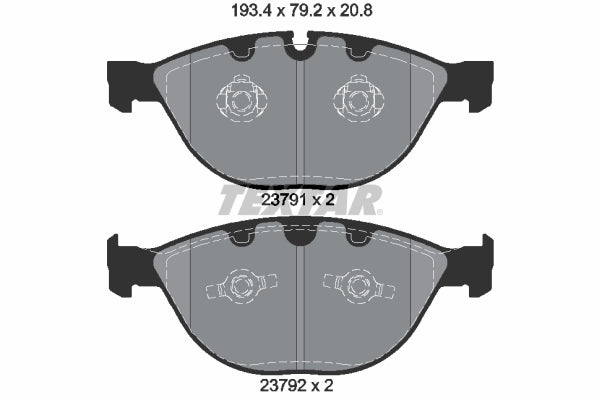 TEXTAR - 2379101 - Bremsbelagsatz, Scheibenbremse -//- GDB1558 // 19-1078 -// J14