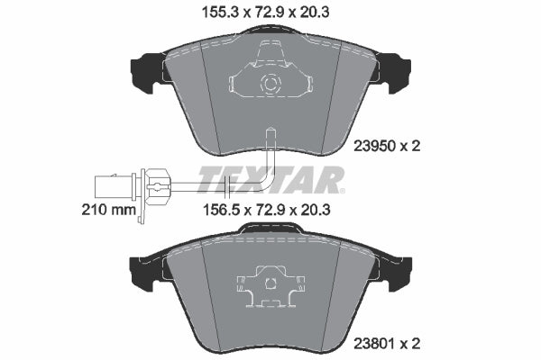 TEXTAR - 2395001 - Bremsbelagsatz, Scheibenbremse -// GDB1620 // 19-0897 // J147