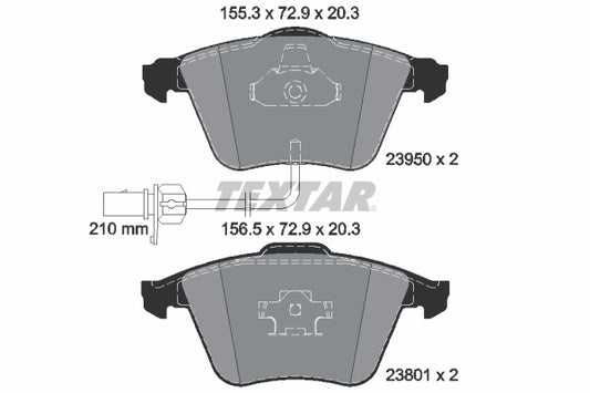 TEXTAR - 2395001 - Bremsbelagsatz, Scheibenbremse -// GDB1620 // 19-0897 // J147