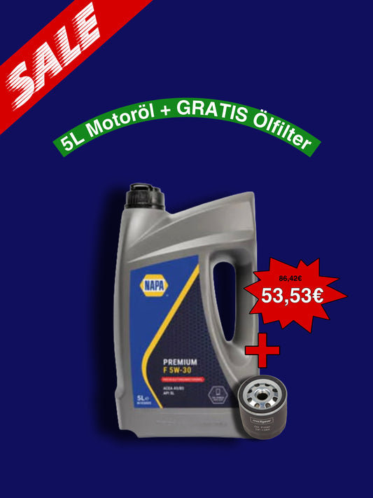 NAPA - 5W30- N103005 - Qualität Motoröl & 1X Ölfilter Gratis