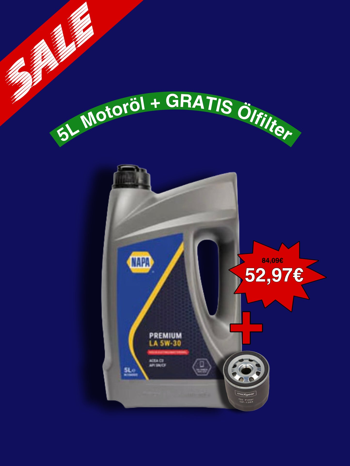 NAPA - 5W30 - N106005 - Qualität Motoröl & 1X Ölfilter Gratis